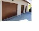 Brama garażowa 300x225cm okleina z napędem bez przetłoczeń - 1