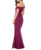 Kobieca fioletowa długa sukienka z rozcięciem - 3