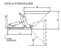 Szufla hydrauliczna na widły wózka pojemność łyżki 0,45m³ - 4