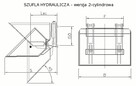 Szufla hydrauliczna 2-cyl na karetkę wózka widłowego 1.5m³ - 5