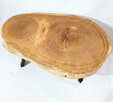 Stolik kawowy z plastra drewna - 3