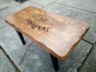 stolik kawowy baner szyld tablica z litego drewna loft indus - 9