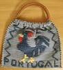 Portugalska tkana torba z kogutem i ratanowymi rączkami - 4