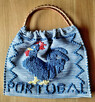 Portugalska tkana torba z kogutem i ratanowymi rączkami - 5