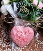 Ozdobne mydełko handmade serce Love o zapachu granatu - 3
