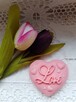 Ozdobne mydełko handmade serce Love o zapachu granatu - 2