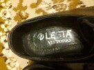 Wizytowe skórzane czarne półbuty męskie - LESTA ViTTORiO 44 - 6