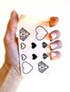 Tatuaż wodoodporny serca diamenty nr 6 - 2
