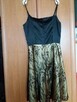 Suknia atłasowo- koronkowa czarna - 2