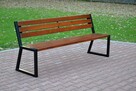ławka uliczna ogrodowa miejska parkowa z oparciem W091 VIKI - 3