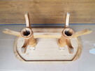 Ława drewniana owalna - 108x59x50 cm - 6