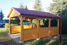 Wiata garażowa drewniana, wiata samochodowa lub altana - 5