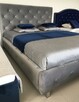 CARO łóżko tapicerowane 180x200 pikowane kryształkami - 1