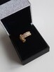 Pierścionek obrączka z kryształami ZŁOTY rozmiar 14 PREZENT - 6