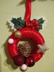 Ręcznie robiony mini stroik świąteczny - 2