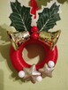 Ręcznie robiony mini stroik świąteczny - 4