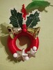 Ręcznie robiony mini stroik świąteczny - 6