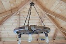 Lampa do altany koło drewniane - 4