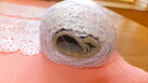 Haft atłasowy nowy ,biały , wysokość 12 cm - 2