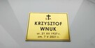 Tabliczka na krzyż trumnę urnę - 5