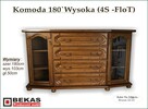 Duża komoda 180` Dąb Rustikal Lakierowana BEKAS - 10