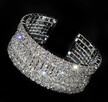 Piękna bransoletka Bangle 7 rzędów, srebrna z cyrkoniami - 2