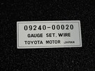 Zestaw mierników przewodów silnika TOYOTA, oryginalny OEM 09 - 6