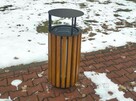 Kosz uliczny parkowy miejski z daszkiem 45l W223 - 2