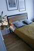 Łóżko, drewno dębowe i metalowa rama. ARTstyle - 4