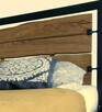 Łóżko, drewno dębowe i metalowa rama. ARTstyle - 2
