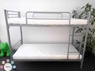 Łóżko piętrowe metalowe kwaterowe 90x200 cm DUŻE ILOŚCI - 5