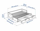 Łóżko IKEA HEMNES + 1 gruby materac - możliwa dostawa! - 9