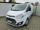 Ford Transit Custom 2.2 TDCi 125KM LONG bezwypadek BDB WYPOSAŻENIE FV 23% 3 osobowy L2 - 1