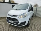 Ford Transit Custom 2.2 TDCi 125KM LONG bezwypadek BDB WYPOSAŻENIE FV 23% 3 osobowy L2 - 10