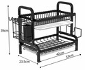 new czarne suszarki do naczyń dwupoziomowa elden ed3207 - 1