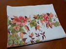 Obrus lniany biały w kolorowe kwiaty, 166 x 130 - 5