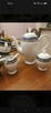 Zestaw kawowy porcelano Karolina 12 osób. Kobalt, platyna - 2