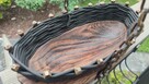 Koszyk ręcznie robiony, styl country, rustykalny, lata 50 - 2