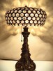Piękna lampa witrażowa mosiądz kaboszon - 9