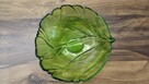 Miska szklana - liść kapusty, szkło barwione Vintage - 2