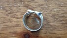 Pierścionek posrebrzany - fala - 7