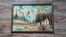 Obraz olejny - Las, przyroda, domek w lesie - 10