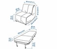 Fotel IKEA rozkładany do spania LYCKSELE łóżko sofa materac - 3