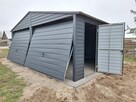 Garaż NOWOCZESNY np 6x5 dwuspad 2x uchylna ORZECH CAŁY KRAJ - 15