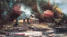 Patera. Autumn Serenity. THOMAS KINKADE. Obraz na talerzu - 3