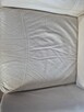 Skórzana sofa biała+fotel - 4
