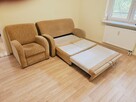 Sofa 2-osobowa rozkładana + fotel - 2