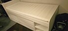 IKEA SLÄKT łóżko z szufladami, białe, 90x200 cm + materac