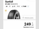 Praktycznie Nowy Komplet Opon letnich 165/65 15 Cali!Sunfull - 9