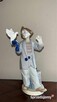 Figurka clauna z gołębiem. Syg. Marco Giner. Hand Made in Sp